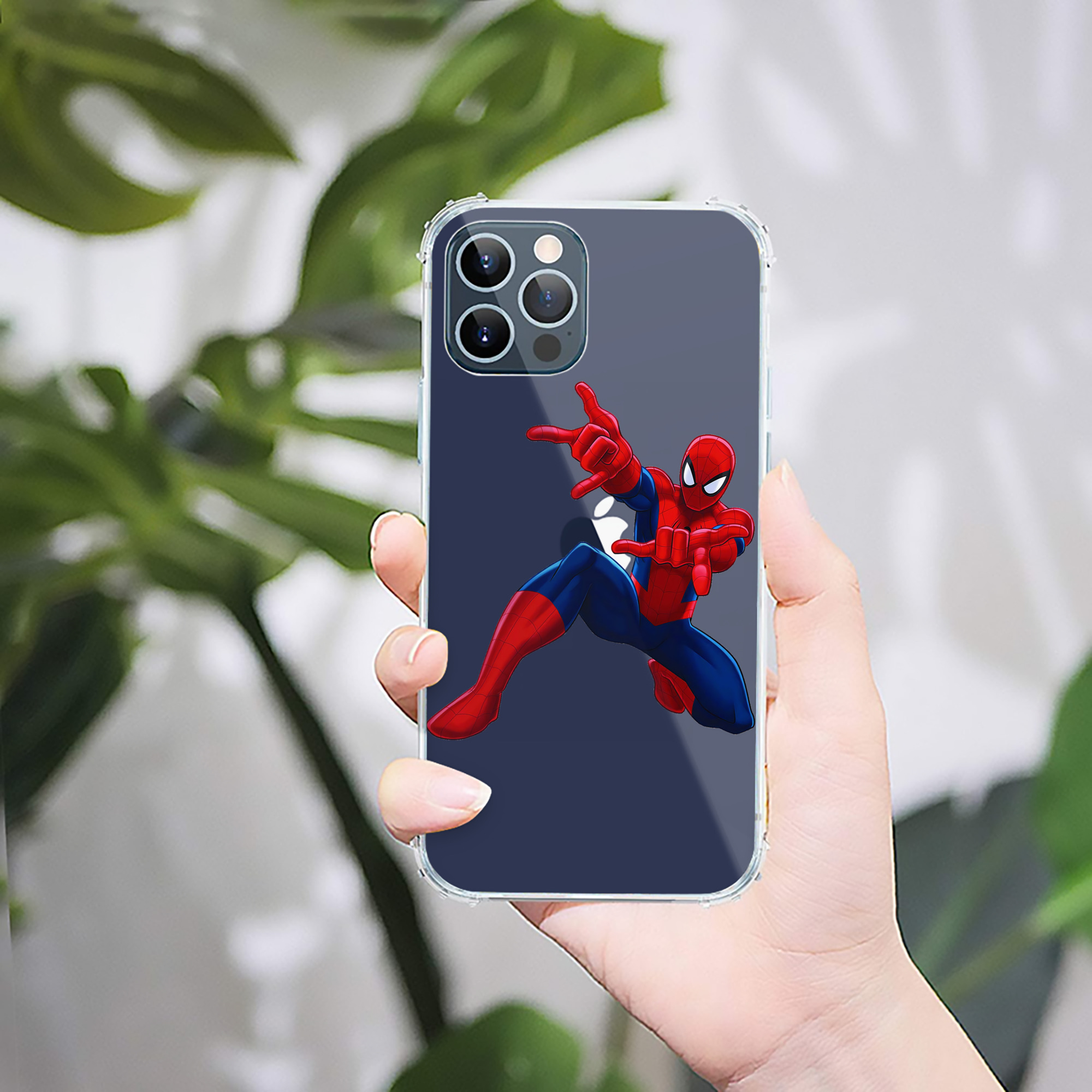 （画像用） Spider Man スパイダーマン 【iPhone 12シリーズ対応】透明スマホケース（クリアソフトケース）